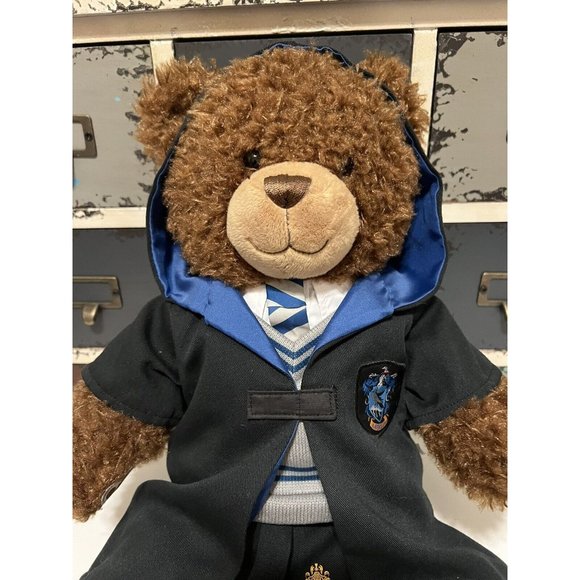 BUILD A BEAR Harry Potter Ravenclaw Brown Bear Robe Shirt Tie Vest Hat Sound! - Picture 3 of 7